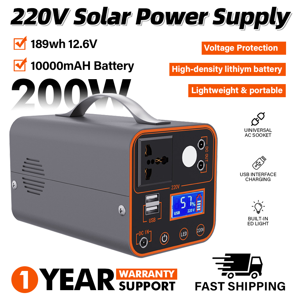 Portable Generator Inverter - 200W Portable Power Station 220V with