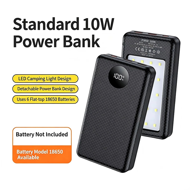 Outdoor Power Board Box - 18650 Battery Holder 22.5W Fast Charging