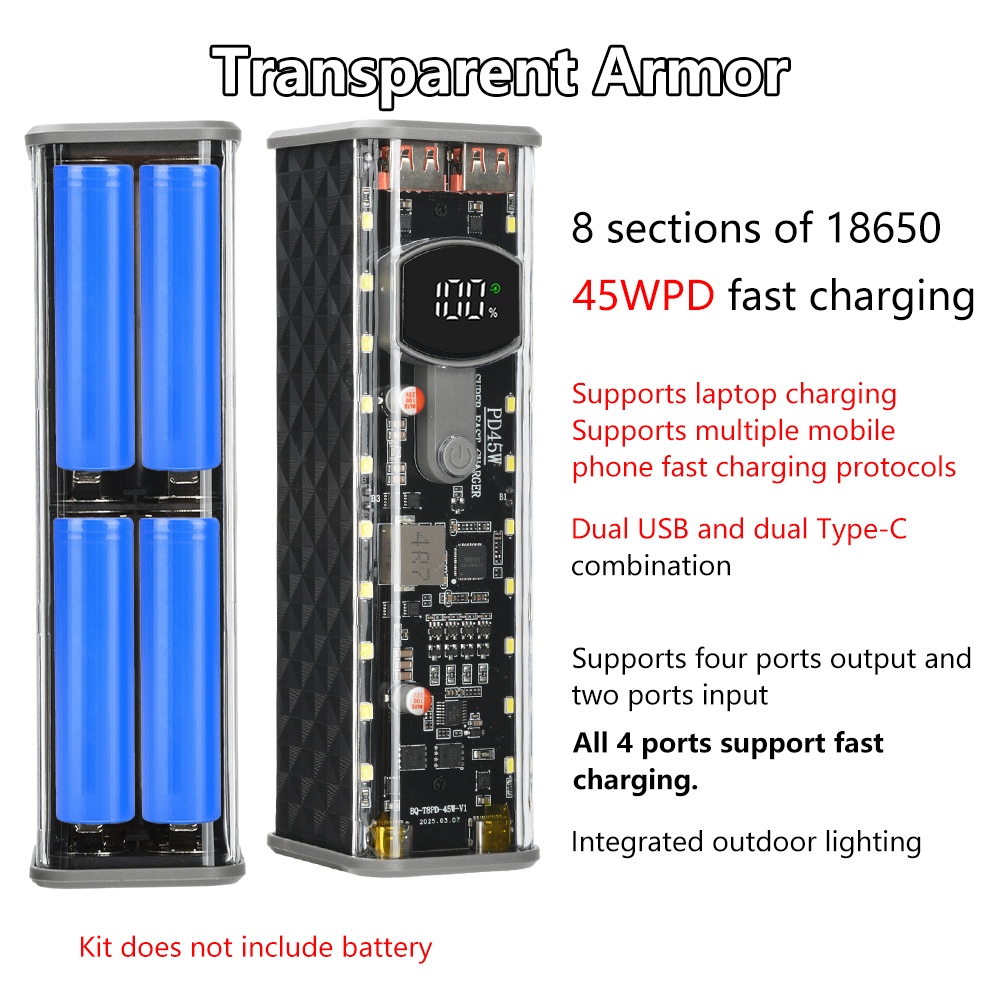 Solderless 8-cell 18650 batter - огляд і ціна Outdoor Power Board Box