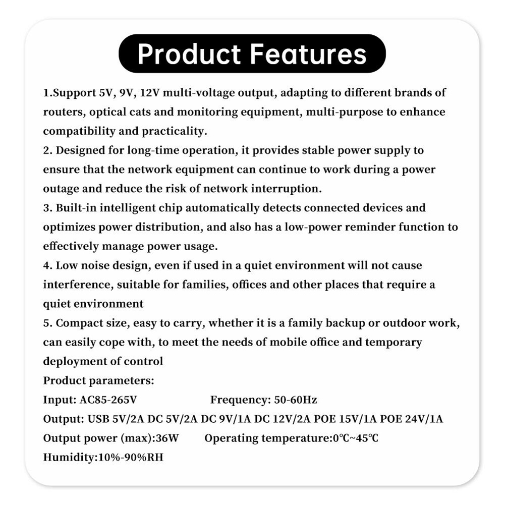 1018L 5V 9V 12V Backup DC UPS  - огляд і ціна Ups Power Supply Outdoor