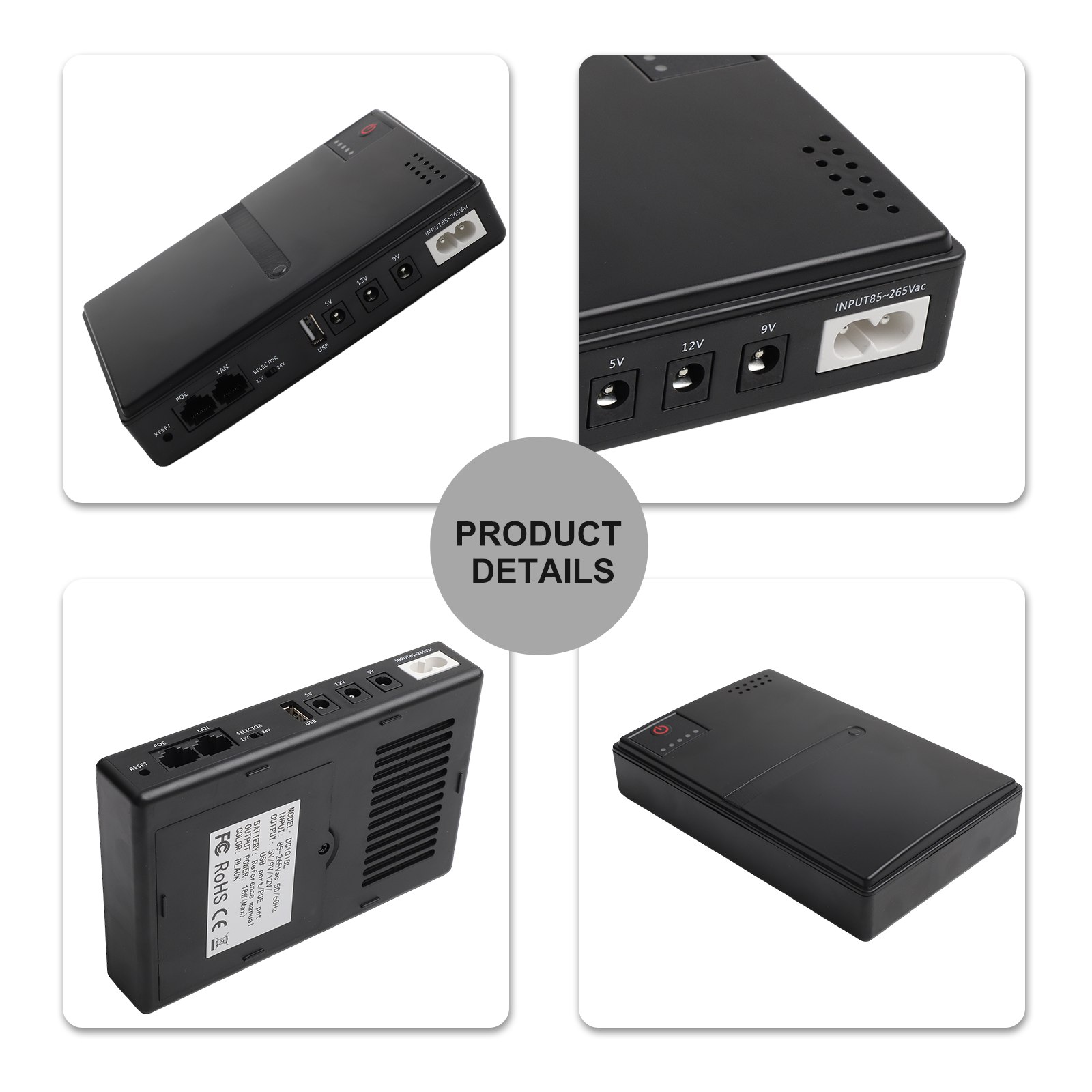 1018L 5V 9V 12V Backup DC UPS  - огляд і ціна Ups Power Supply Outdoor